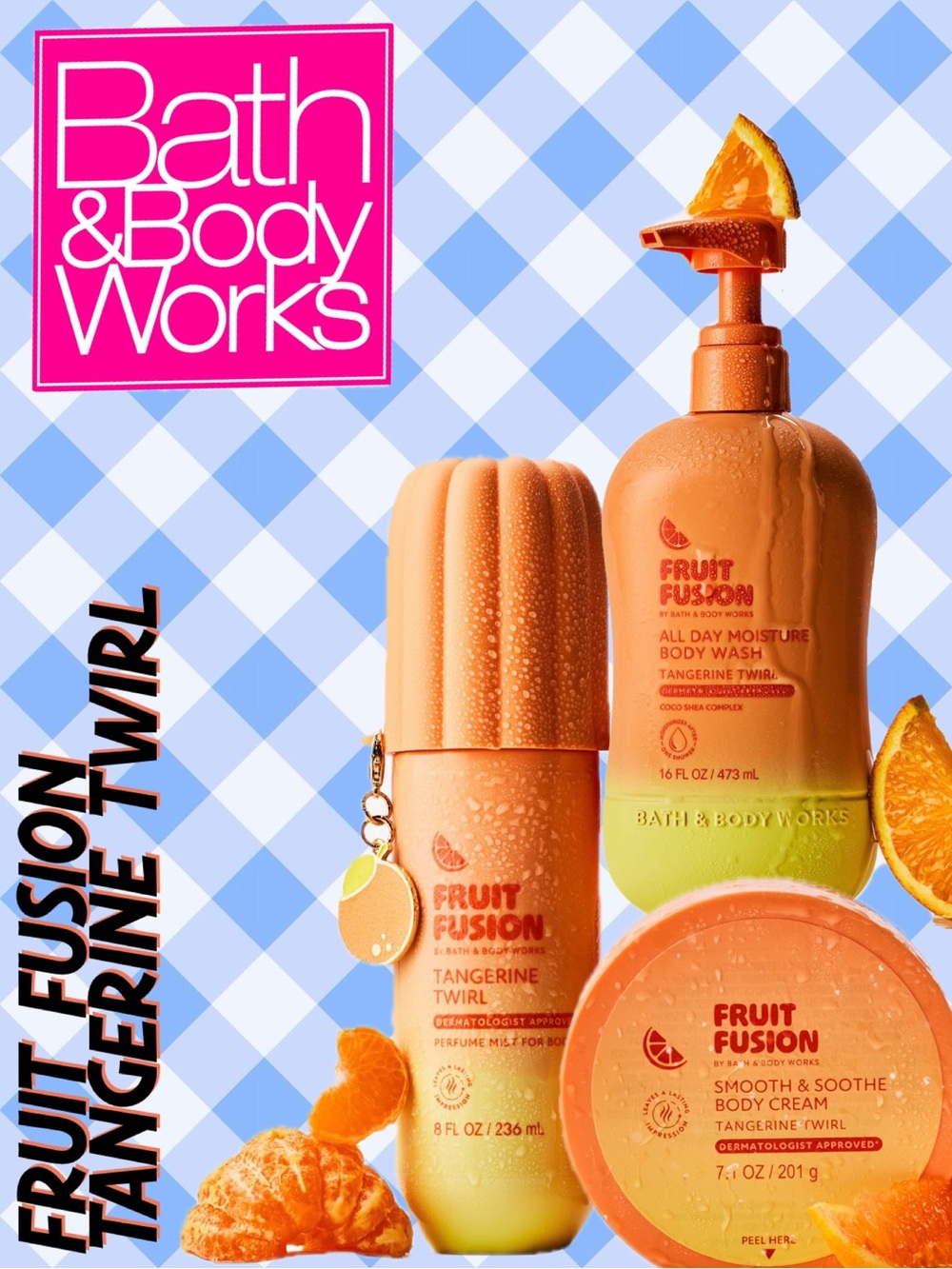 BATH & BODY WORKS 3 pc Bundle - TANGERINE TWIRL